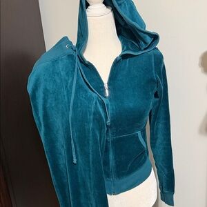 Juicy Couture Teal Velour Hoodie & Pant Set